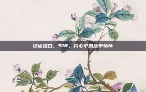 球迷独白，516，我心中的意甲情怀