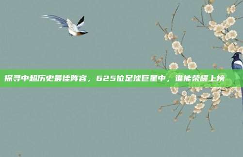 探寻中超历史最佳阵容，625位足球巨星中，谁能荣耀上榜🏆