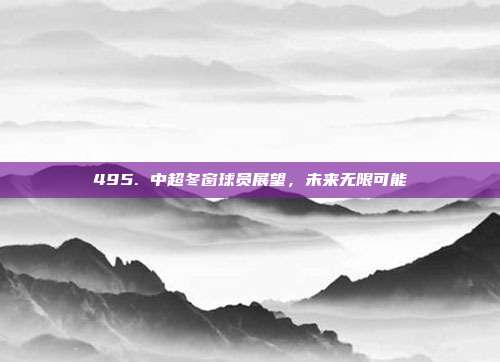 495. 中超冬窗球员展望，未来无限可能