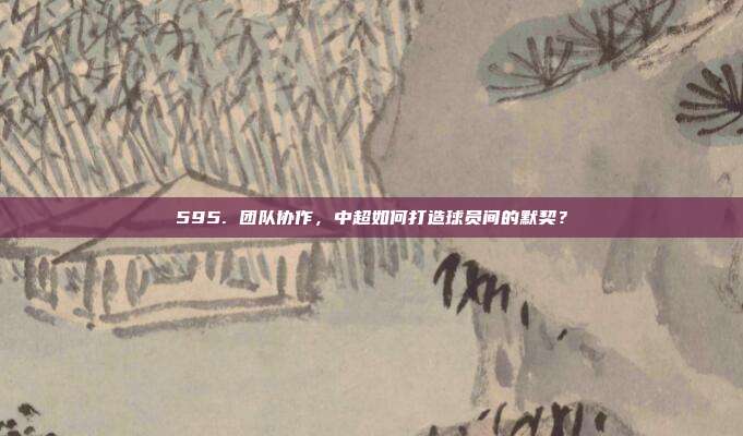 595. 团队协作，中超如何打造球员间的默契？